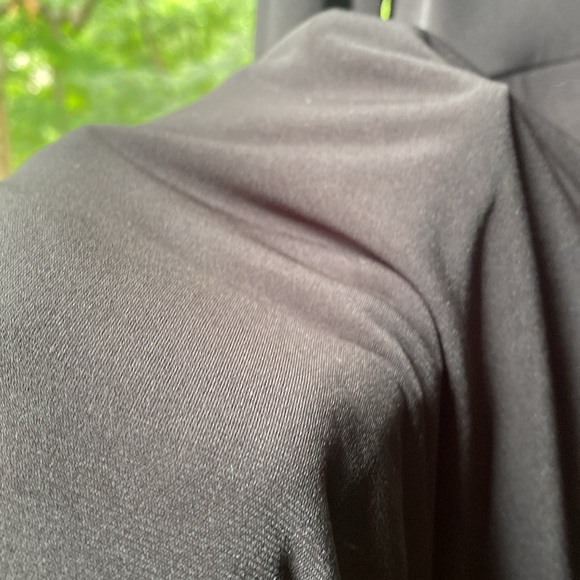 Liz Claiborne Black Long Sleeve Shirt Dress Front Knot 14 NWT - Picture 6 of 10